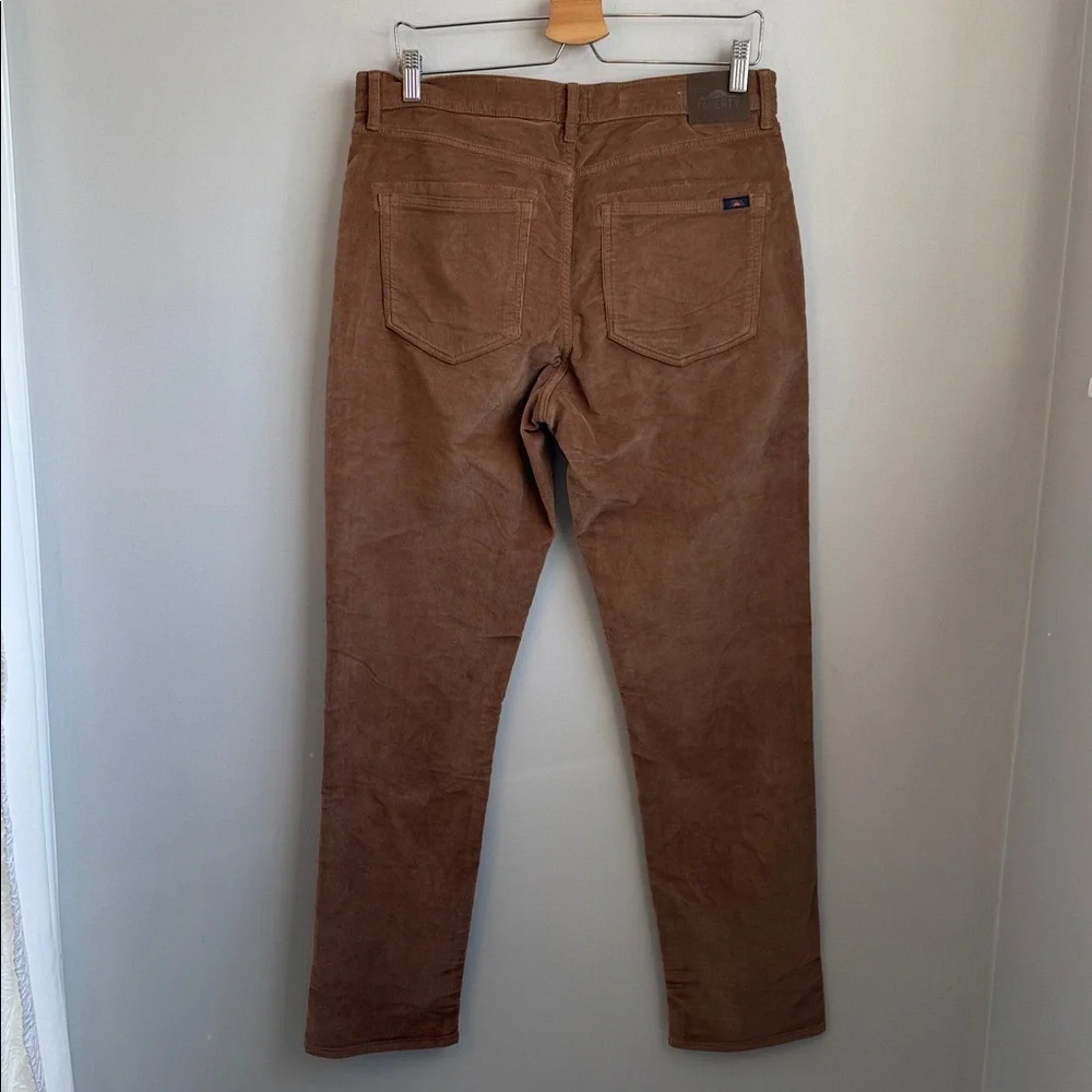 Fakery Stretch Terry Corduroy 5-Pocket Pant - Maple Brown SZ 33